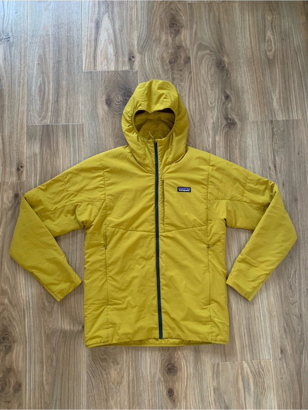 Patagonia Mens M Nano-Air Jacket Alpine Breathable Lightweight Green Yellow